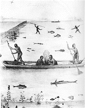 People on a boat fishing