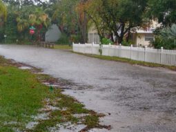 flooded road in Crystal Beach are of Pinellas County