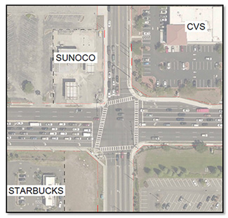 No Build: maintains the existing Belcher at Gulf to Bay intersection with no improvements
