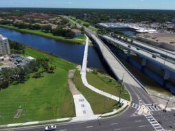 pedestrian bridge connecting the Pinellas Trail over the Lake Tarpon Outfall in Palm Harbor