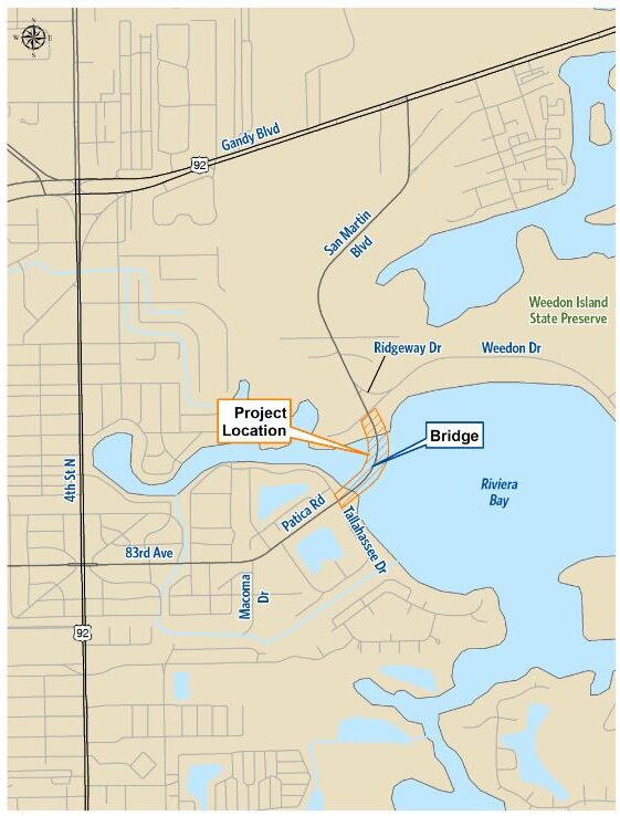 San Martin Blvd over Riviera Bay bridge replacement area