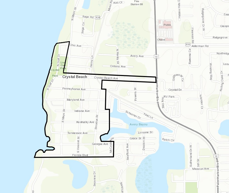 designated area for Crystal Beach drainage project