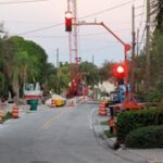 Example of temporary traffic signal that may be used during roadway construction.
