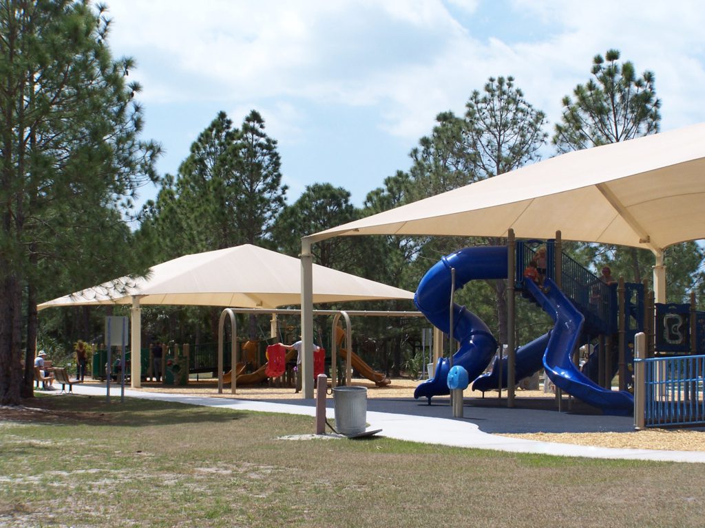 Covered playground at Wall Springs Park
