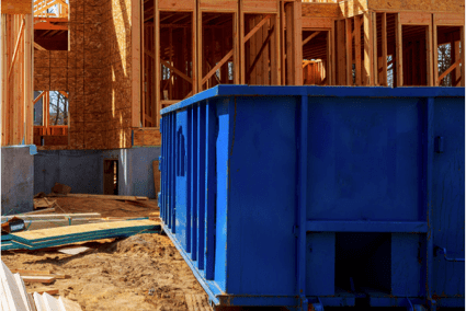 dumpster at construction site