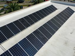 Solar panels on rooftop of Pinellas County Central Energy Plant