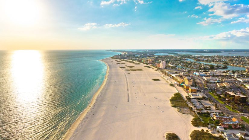 Sunny reflection on the gulf waters at Clearwater Beach