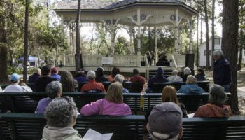 Stage building at Heritage Village