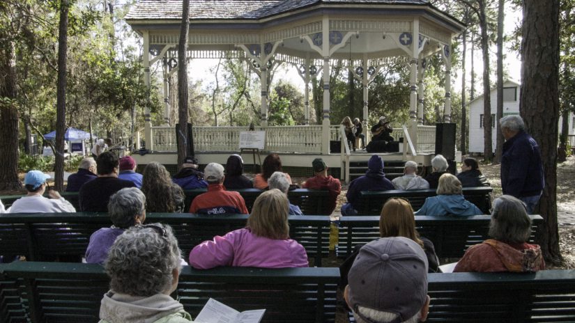Stage building at Heritage Village