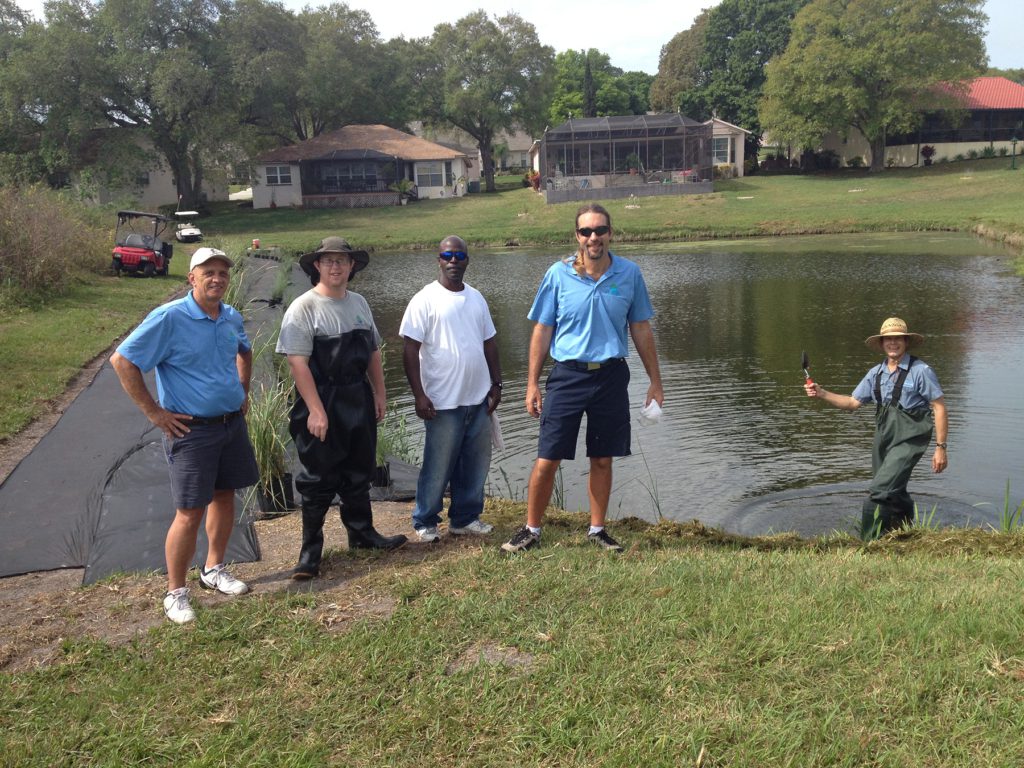 Pinellas County Environmental Management doing pond maintenance