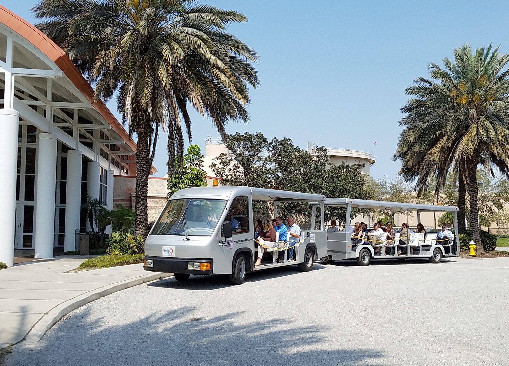 People aboard the South Cross tram ready to start an exciting tour of the process.