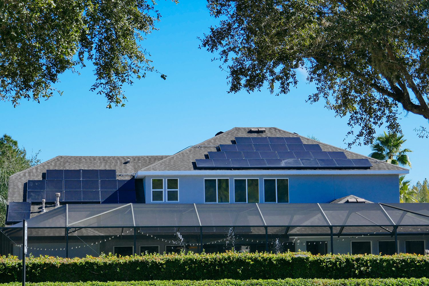 Solar panels on a roof