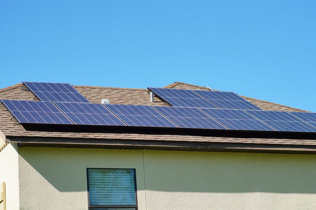 Photo of solar panels on the roof of a home