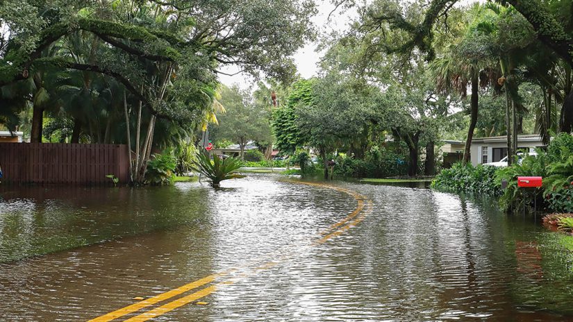 Flooded street