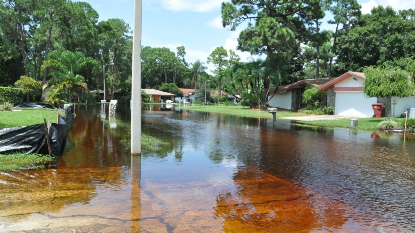 flooded neighborhood