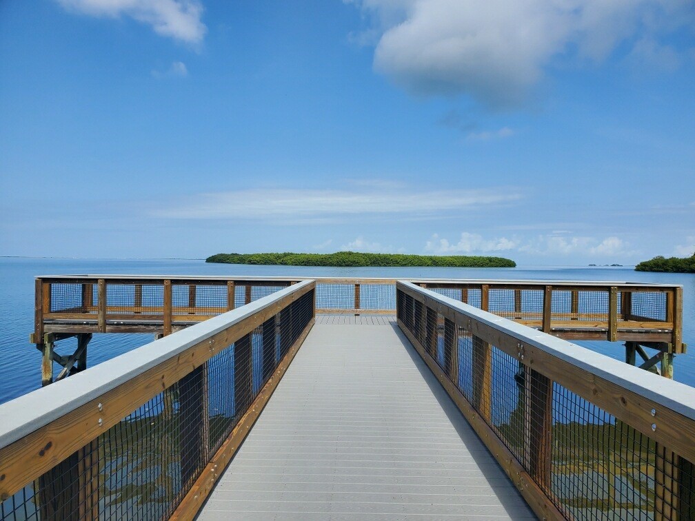 view of water from boardwalk