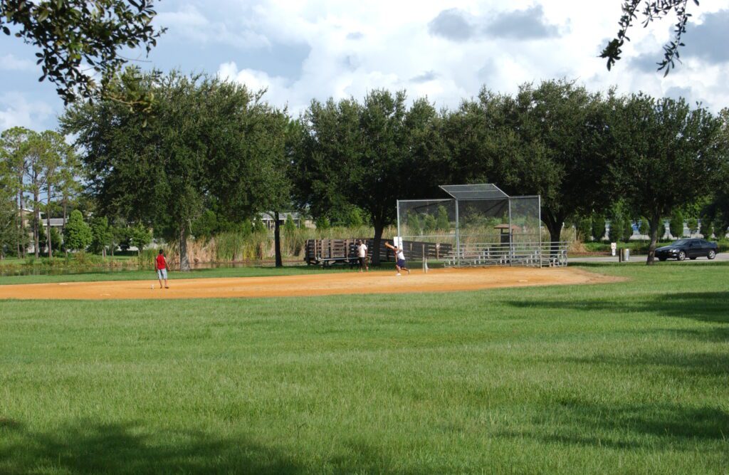 baseball field at Ridgecrest Park