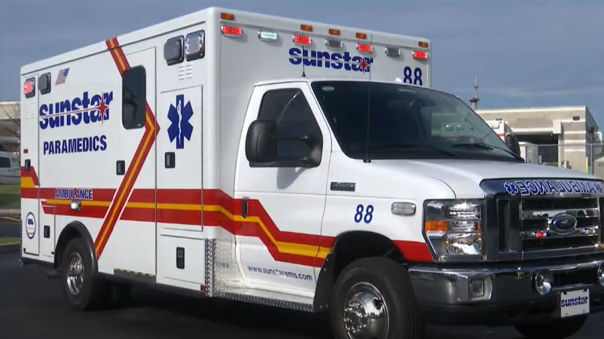 a photograph of a SunStar ambulance