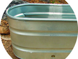 metal tub with drain plug