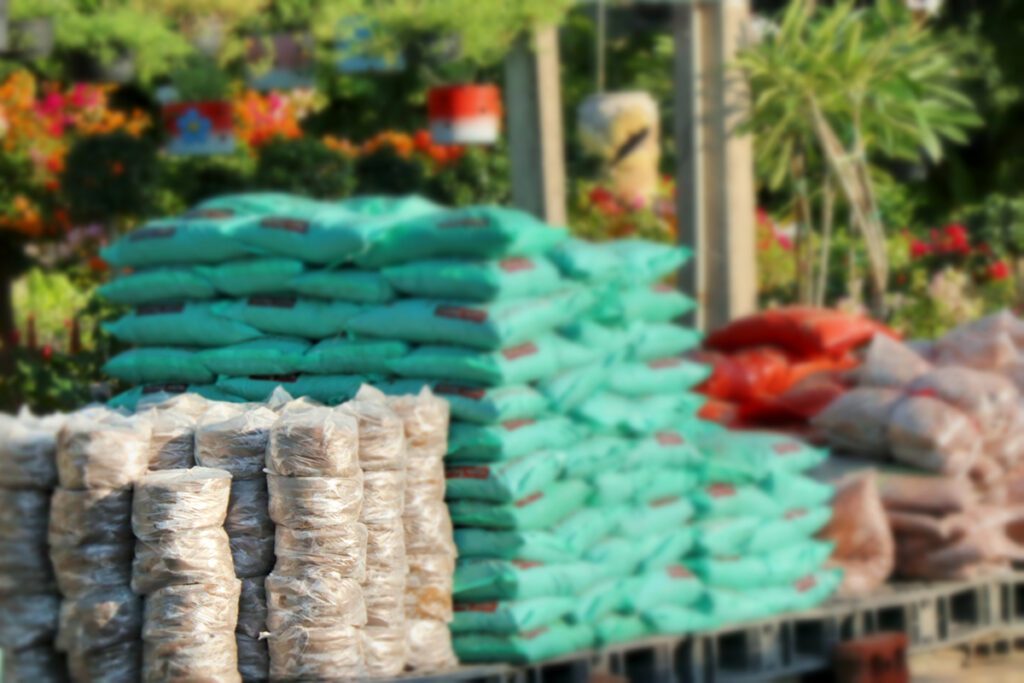 bags of fertilizer for retail sale