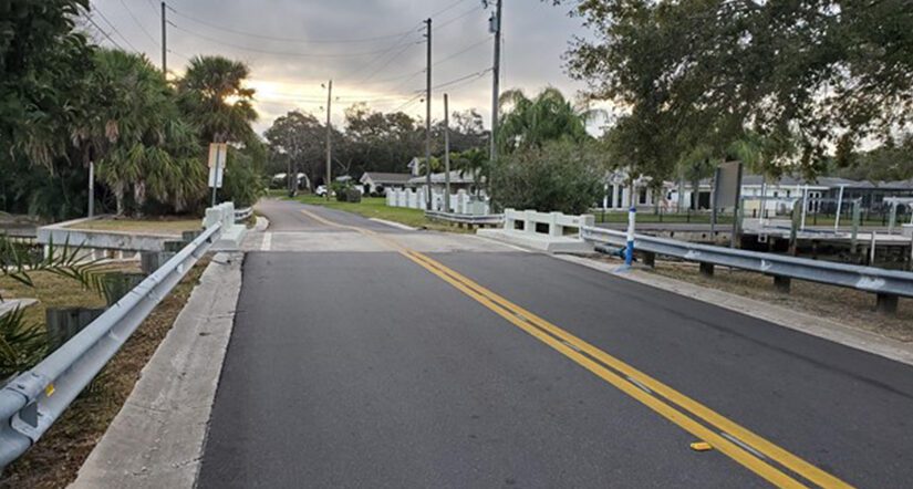 replacement bridge on Oakwood Drive in Pinellas County