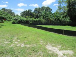 properly installed silt fencing