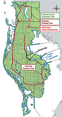 75-mile Pinellas Trail Loop network map