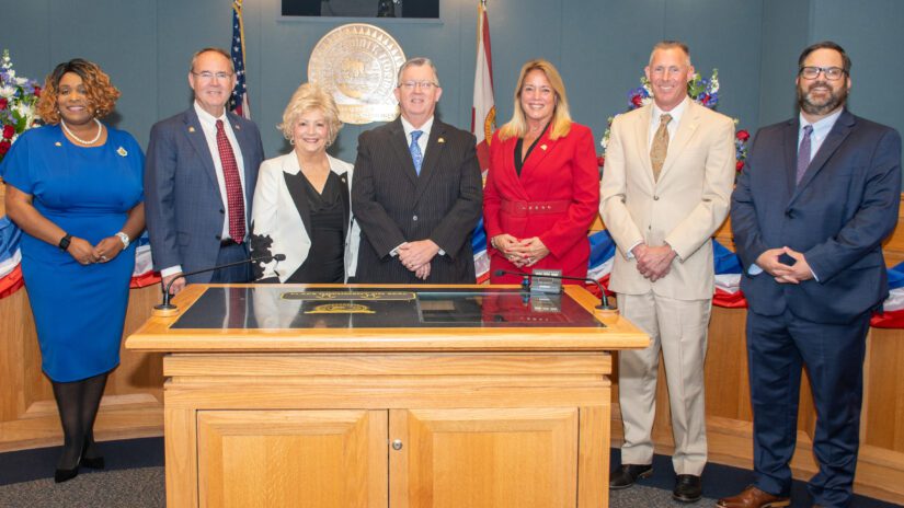 Left to Right: Commissioners Flowers, Eggers, Long, Justice, Peters, Scott, and Latvala