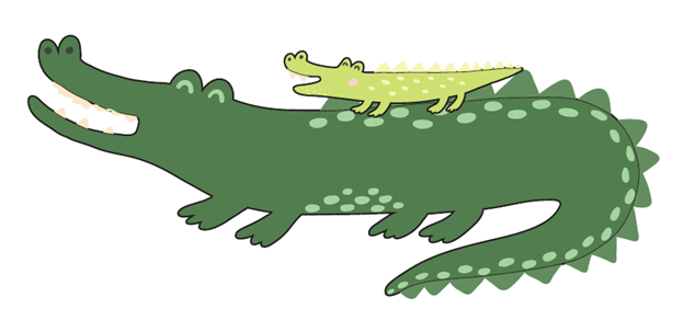 Cartoon alligators 