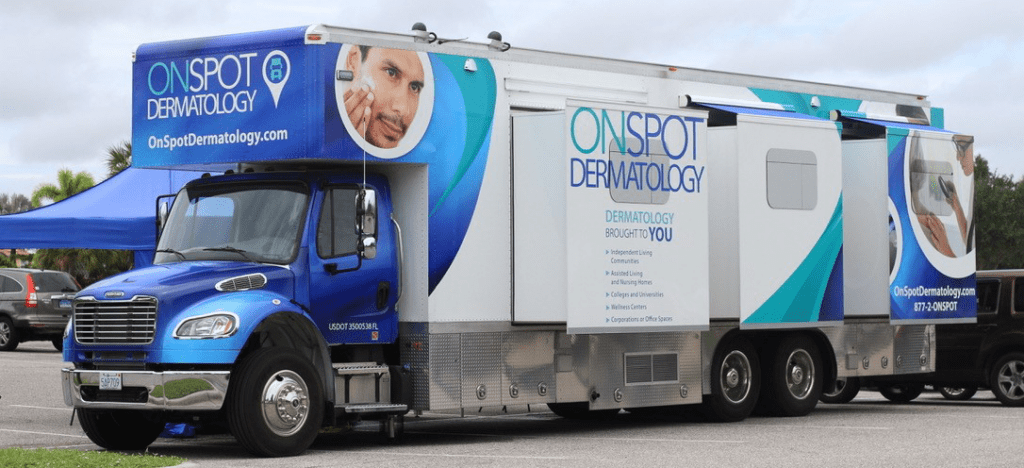 OnSpot Dermatology mobile bus