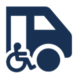 Graphic of bus with wheelchair in front of it.