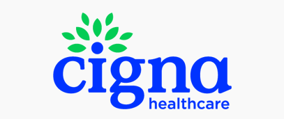 Cigna Healthcare logo on grey background