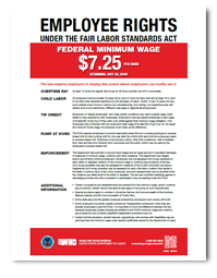 Federal minimum wage poster thumbnail