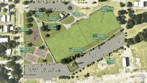 High Point Community Park Rendering 1 with labels