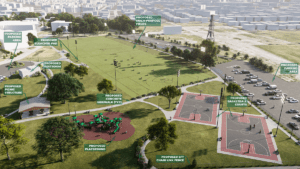High Point Community Park Rendering 4 with labels