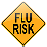 Flu risk sign