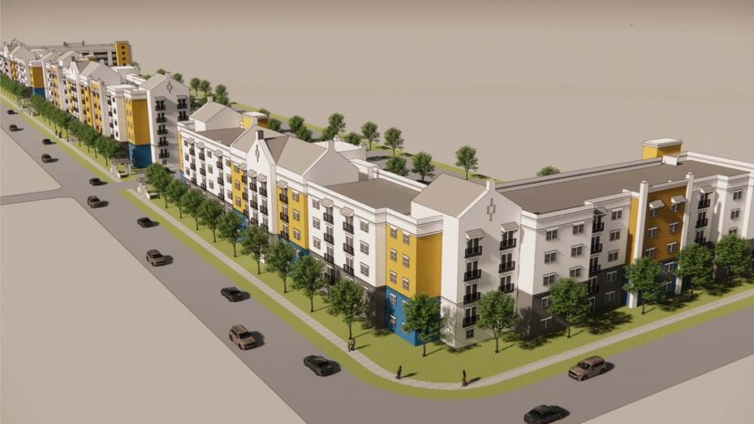 Rendering of Fairfield Avenue Apartments.