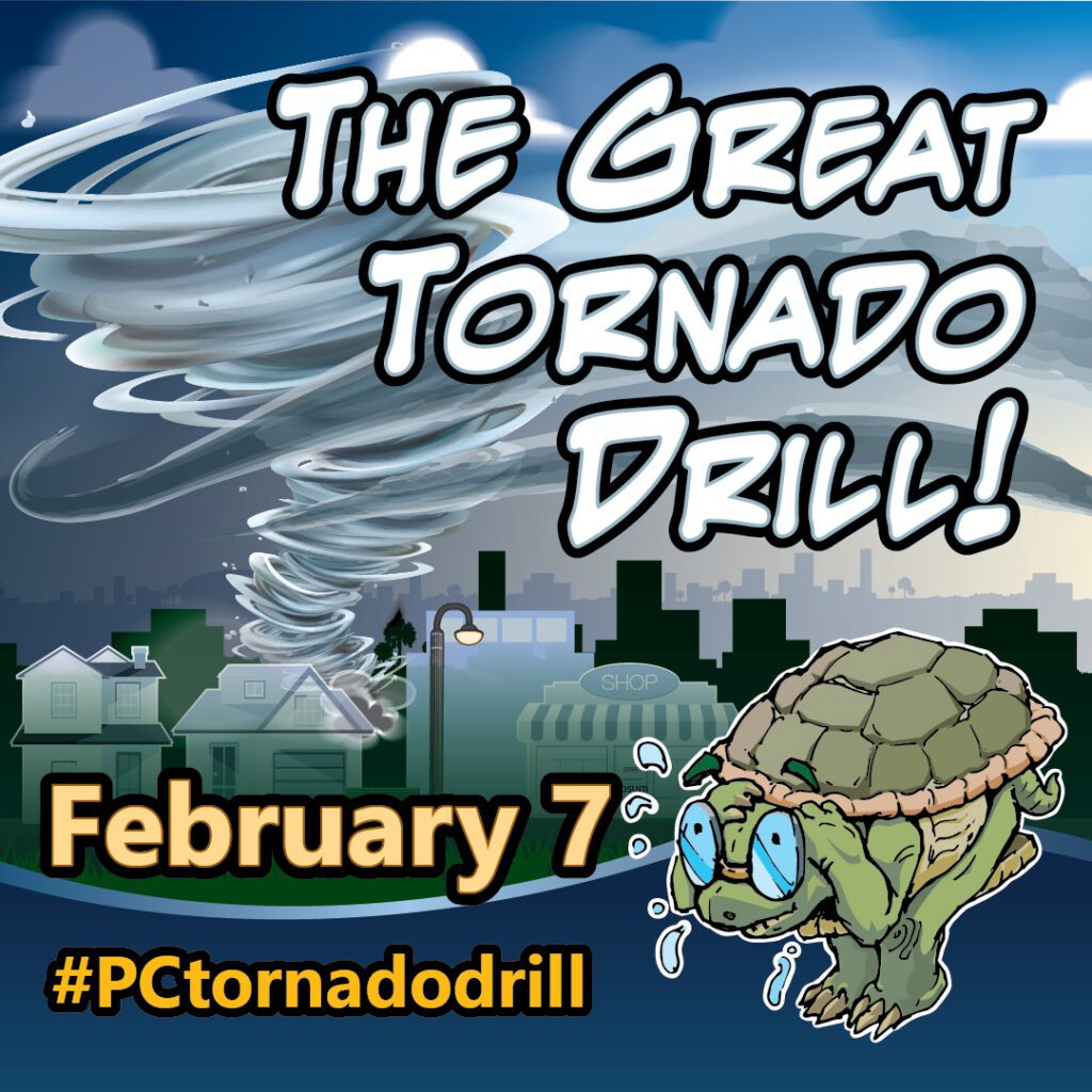 The Great Tornado Drill February 7 #PCtornadodrill