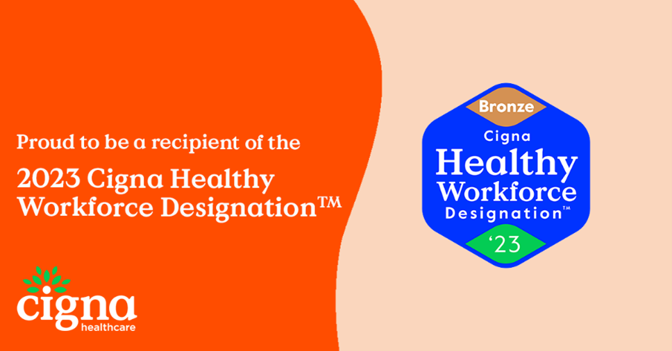 Prouf to be a recipient of the 2023 Cigna Health Workforce Designation, bronze level