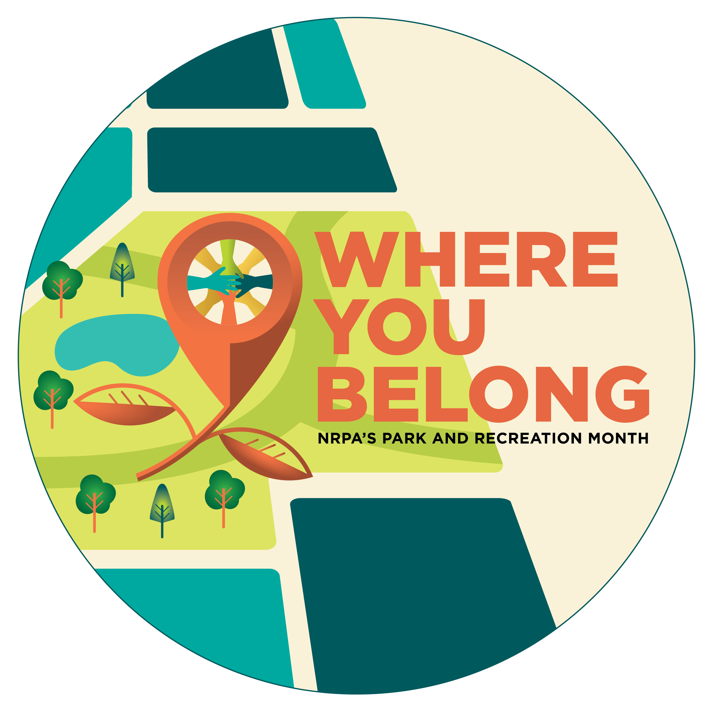 where you belong - national parks & recreation month 2024 logo