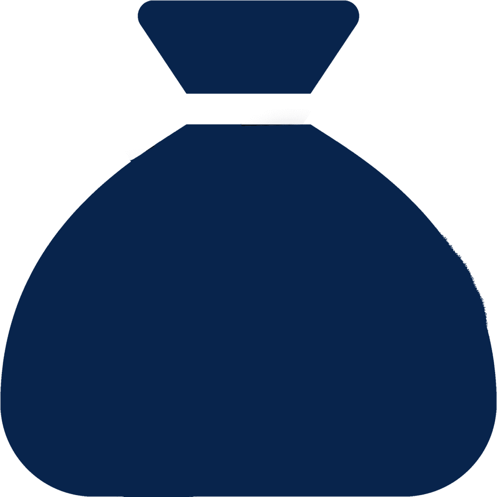 Navy blue bag icon