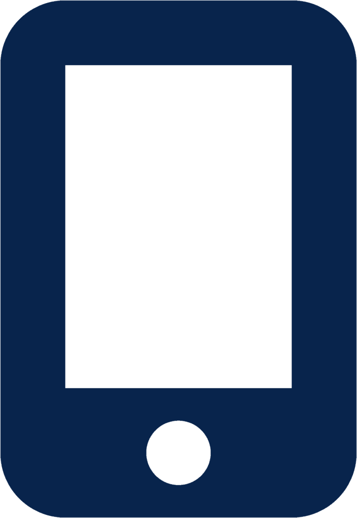 Navy blue smartphone icon