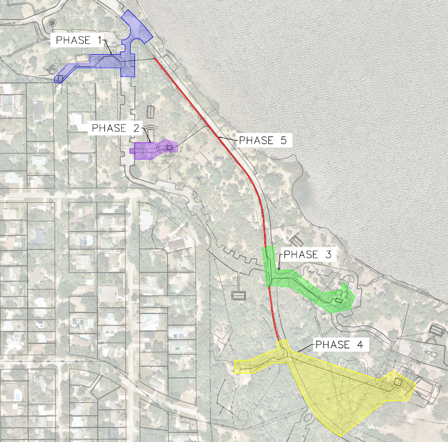 Philippe Park wastewater septic-to-sewer project map