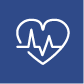 Heart icon in blue box