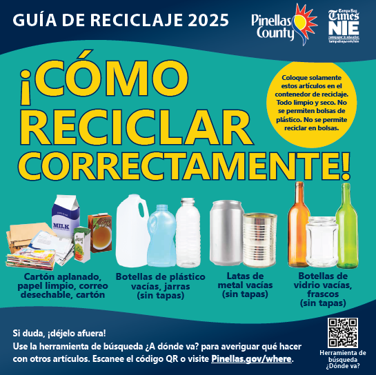 Cover of 2025 Recycle Guide in Spanish