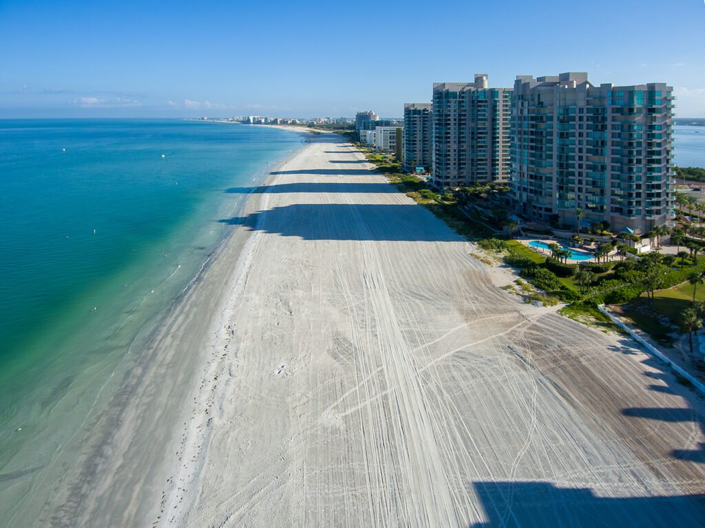 Sand Key beach after nourishment in 2025