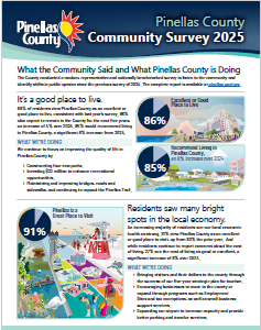 A picture of the survey results handout first page