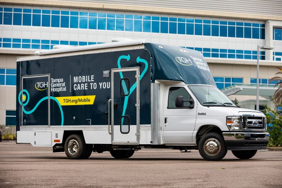 Tampa General Hospital Mobile Care to You bus photograph