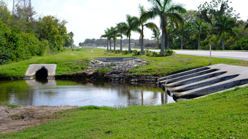 stormwater management along a roadside