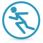 Running figure icon